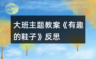 大班主題教案《有趣的鞋子》反思