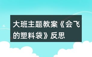 大班主題教案《會飛的塑料袋》反思