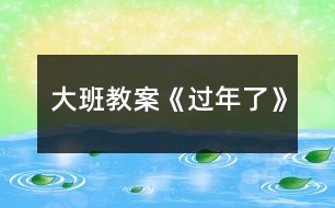 大班教案《過(guò)年了》