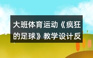 大班體育運動《瘋狂的足球》教學設計反思