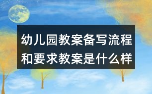 幼兒園教案備寫流程和要求教案是什么樣的？