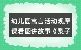 幼兒園寓言活動(dòng)觀(guān)摩課看圖講故事《梨子小提琴》教案設(shè)計(jì)與自我評(píng)析