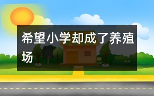 希望小學卻成了“養(yǎng)殖場”