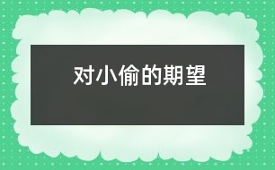 對(duì)小偷的期望