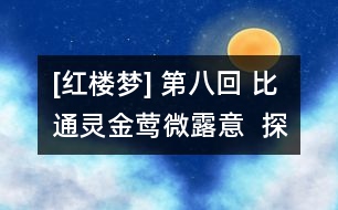 [紅樓夢(mèng)] 第八回 比通靈金鶯微露意  探寶釵黛玉半含酸