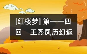 [紅樓夢] 第一一四回    王熙鳳歷幻返金陵  甄應(yīng)嘉蒙恩還玉闕