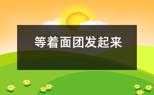 等著面團(tuán)發(fā)起來